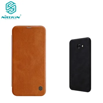 

10pcs/lot Wholesale NILLKIN Qin Series Wallet Flip Leather Case For Samsung Galaxy J4 Plus J4 Prime Genuine Flip Leather Case