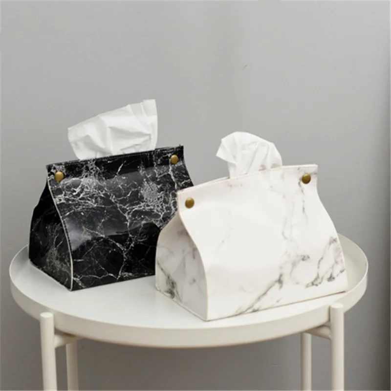Marble Pattern Tissue Box PU Leather Nordic Style Home Car Napkin Container Paper Towel Napkin Case Home Decor Dropshipping Marble Pattern Tissue Box PU Leather Nordic Style Home Car Napkin Container Paper Towel Napkin Case Home Decor Dropshipping
