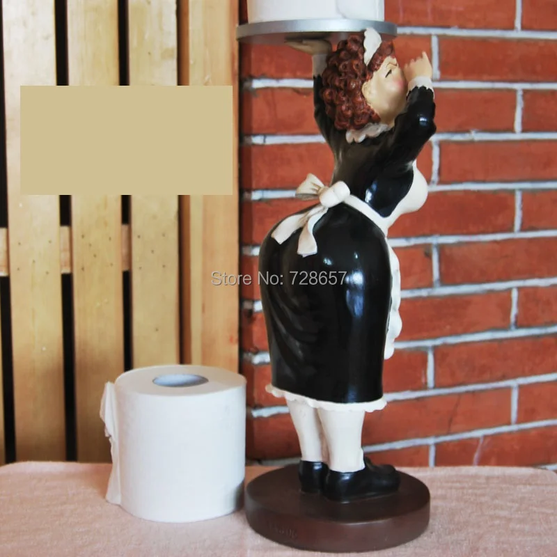 Креативная скульптура слуга из смолы, диспенсер для туалетной бумаги, Декор, украшение, аксессуары, предметы интерьера для умывальника