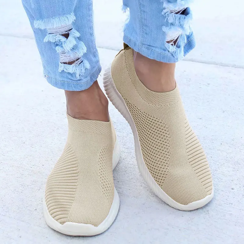 Preise Mode Turnschuhe Für Frauen Weiß Casual Schuhe Frau Trainer Air Mesh Socken Schuhe Korb Femme Vulkanisieren Schuhe zapatos de mujer