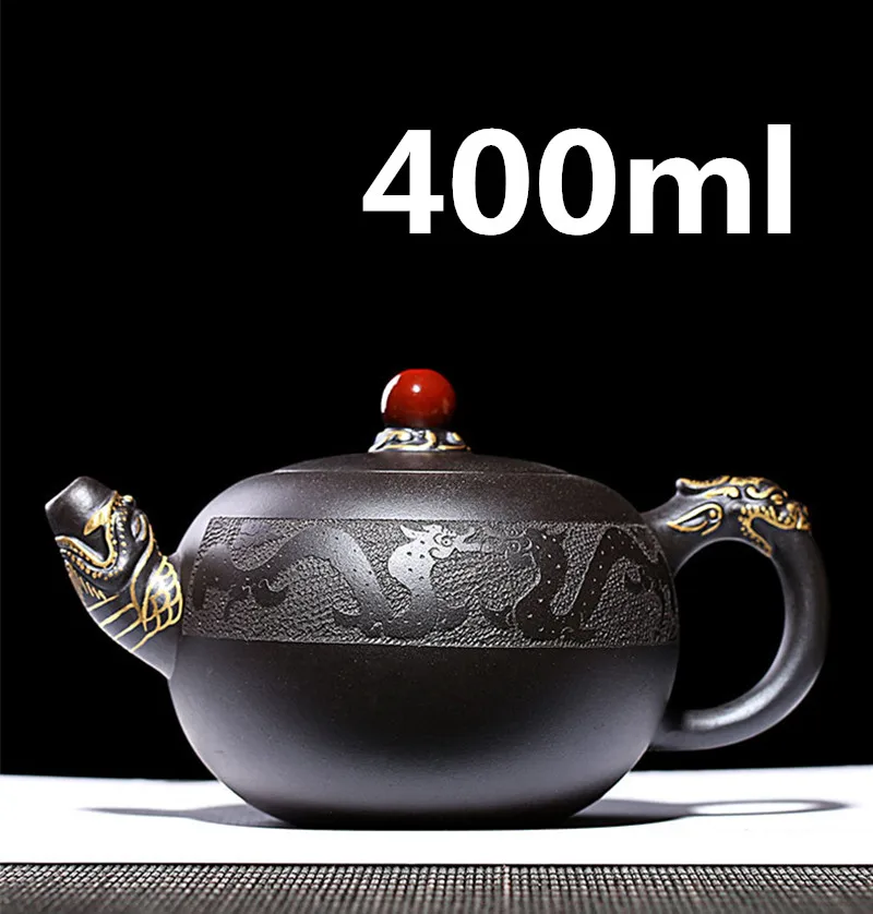 

Chinese Yixing Clay Tea pot Gongfu Tea Set Zisha Teapot 400ml New Arrived High Quality With Gift Box Safe Packaging