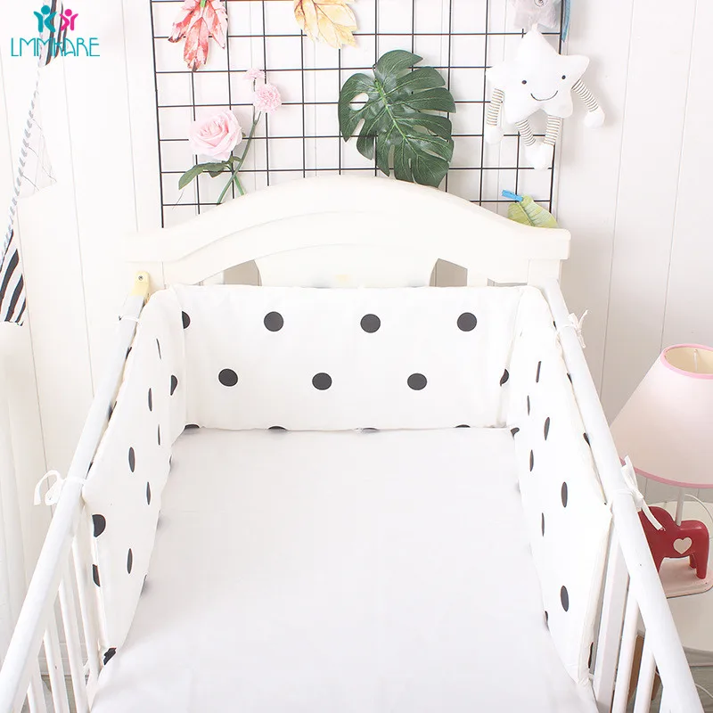 Print Baby Crib Bed Bumpers Cotton Newborn Bumper Cot Protector for Babies Boys and Grils Crib liner180CM*1PCS