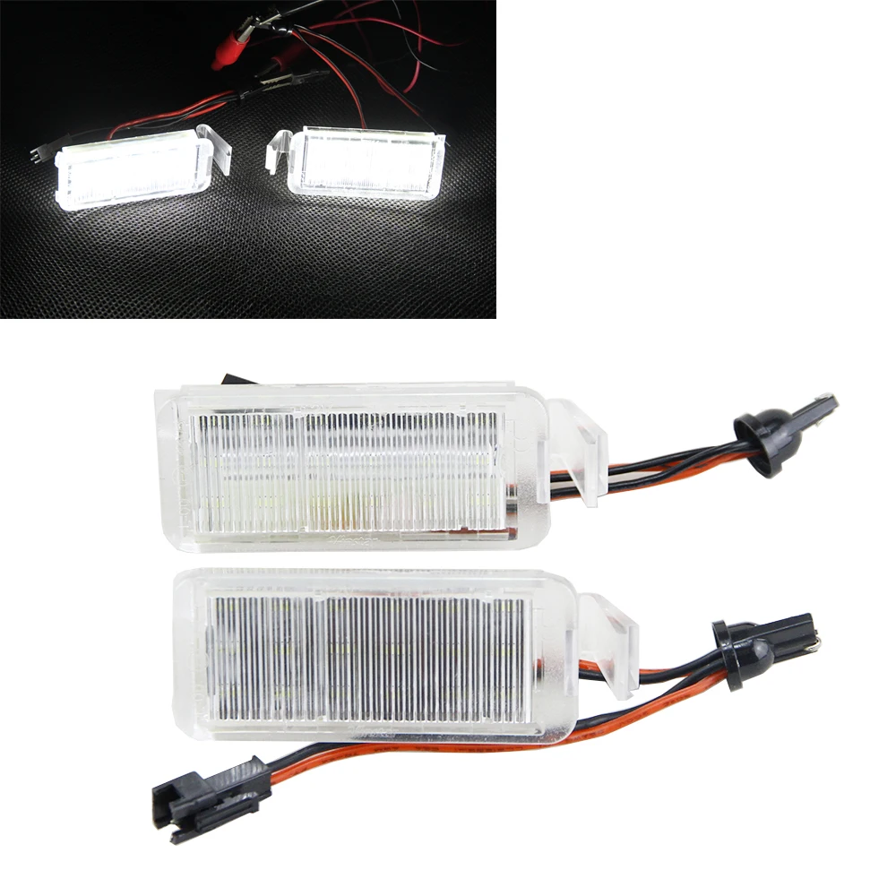 2Pcs Car LED License Plate Light 12V SMD3528 LED Number Plate Lamp Bulb