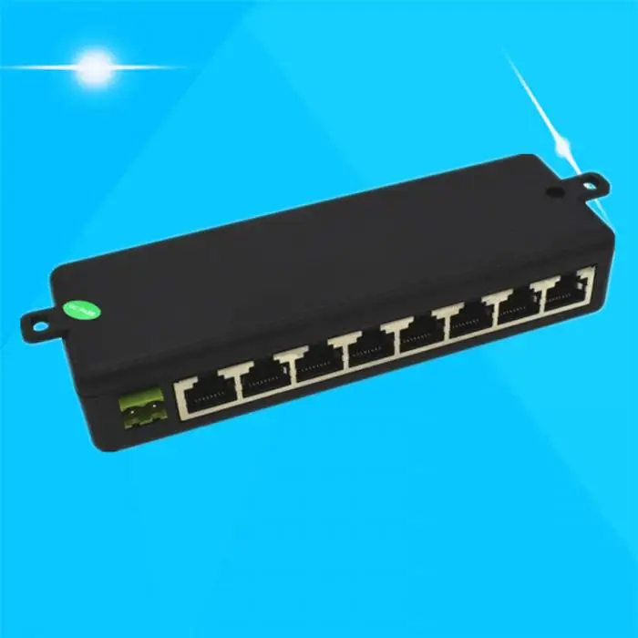 8 портов PoE, сплиттер, инжектор для сетей видеонаблюдения камера power Over Ethernet NK-Shopping