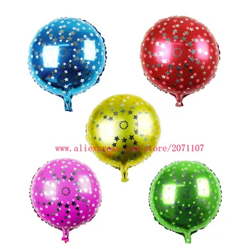 

Lucky 50pcs/lot 18 inch Rould Full Stars Balloon Birthday Party Wedding Decoration Globos Foil Aluminum Helium Balloons Toys