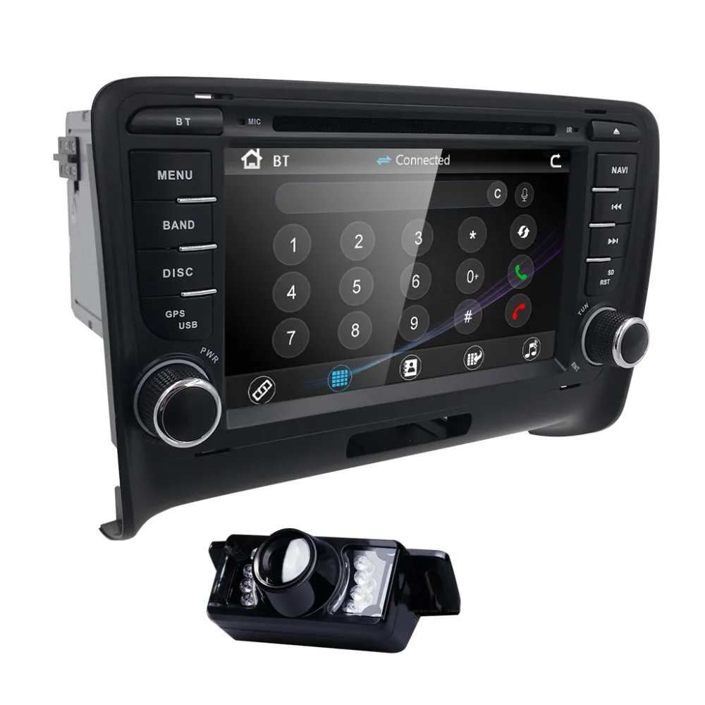Excellent Touch screen 2 DIN Car DVD GPS Radio stereo For AUDI TT 2006-2014 MK2 GPS AUDIO dvd player Steering wheel TVBOX RDS Bluetooth CD 2