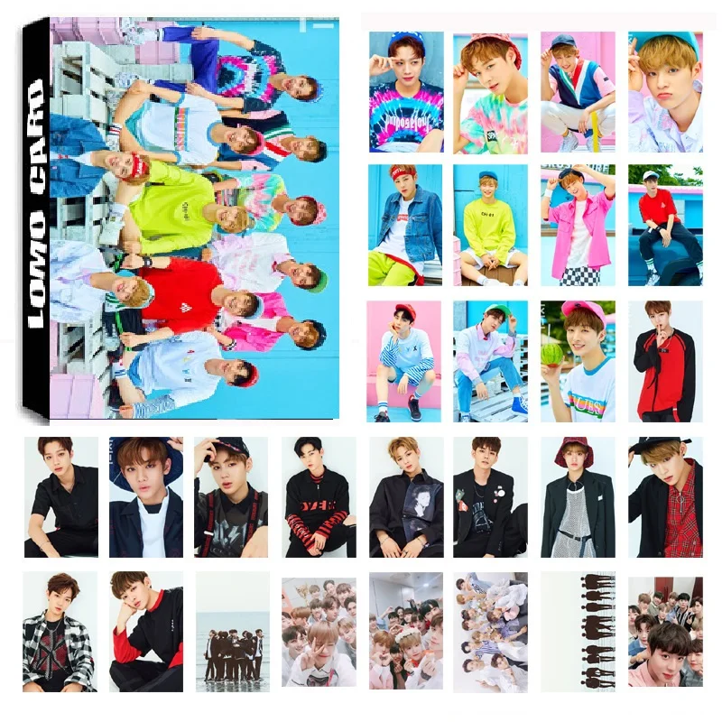 

New 30Pcs/set KPOP WANNA ONE Team 02 Album HD Photo Card PVC Cards Self Made LOMO Card Photocard