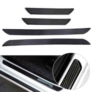 

DWCX Universal 4Pcs Car Door Step Sill Anti Scratch Cover Scuff Plates Protect Trim Guard Fit For VW Audi Honda Ford Hyundai