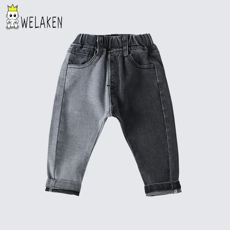 WeLaken/2019 г. Новые летние модные джинсы джинсовые цветные брюки в тон для детей, одежда для мальчиков от 1 до 5 лет