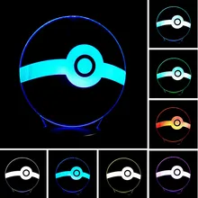 Цвет изменение 3D шаровая лампа светодиодный ночник 3D Иллюзия ночник лампа настольная лампа домашнего освещения Декор праздничный товар SA713 P15