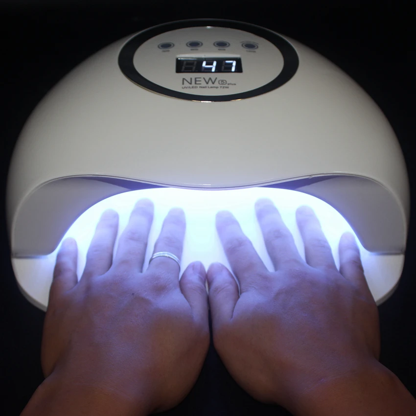 

UV Led Lamp Nail Manicure 72W With LCD Timer Bottom Makeup Nail Dryer Gel Polish With Automatic Sensing UV Lamp