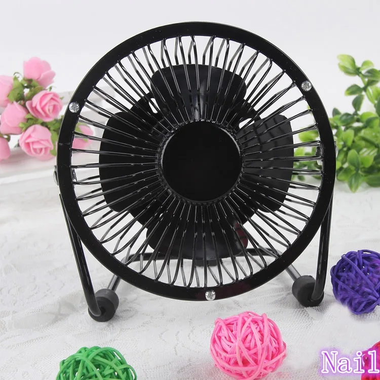 Mini Nail Dryer Fan Electric Desk Metal Fan Nail Art Dryer Manicure