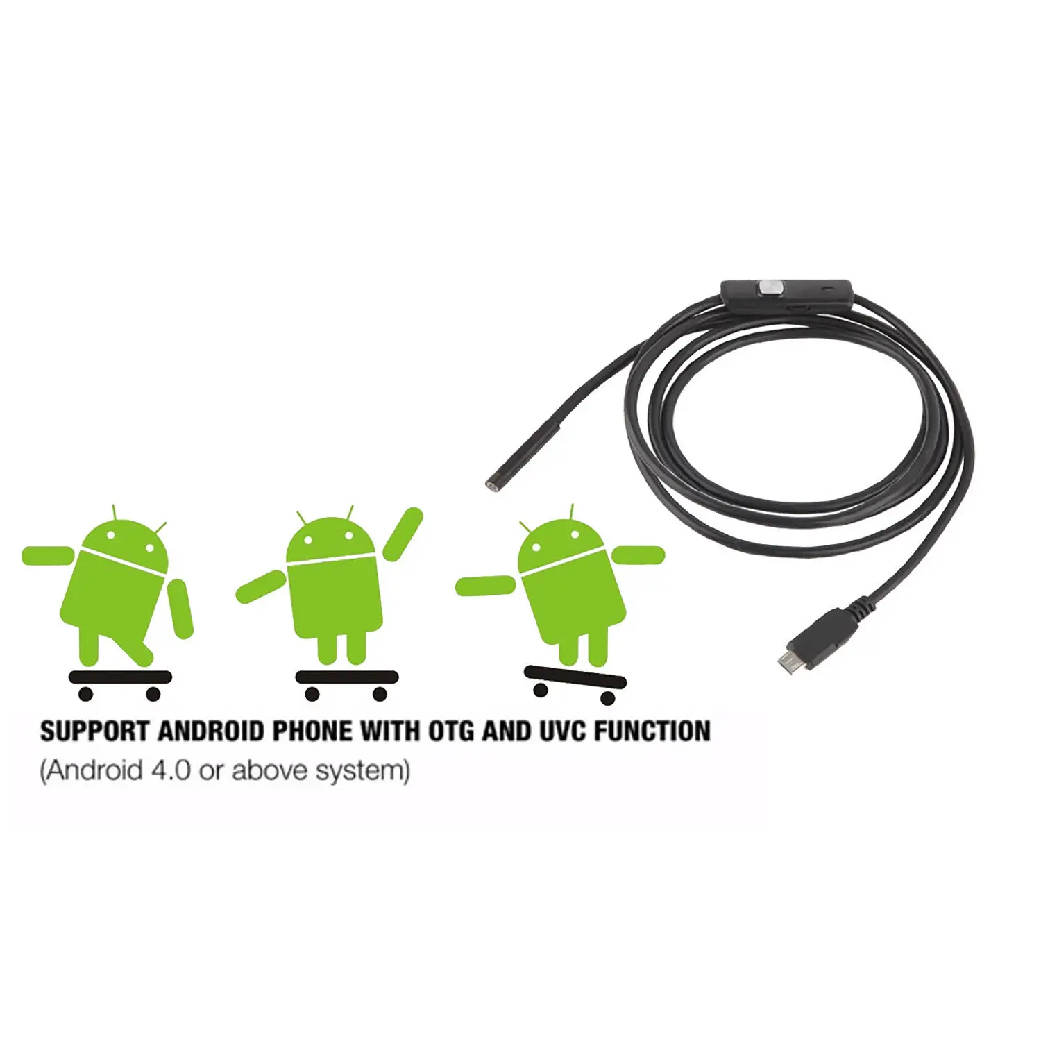 

Mini USB Endoscopy with 6 LED Light for Android 4.0 System Phone Waterproof Borescope Inspection Tube Visual Video Photo Capture