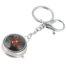 СССР брелок часы маленькая тема принца кварцевые Висячие часы CCCP Маленькая симпатичная цепочка для ключей Подвески рождественские подарки для мужчин и женщин