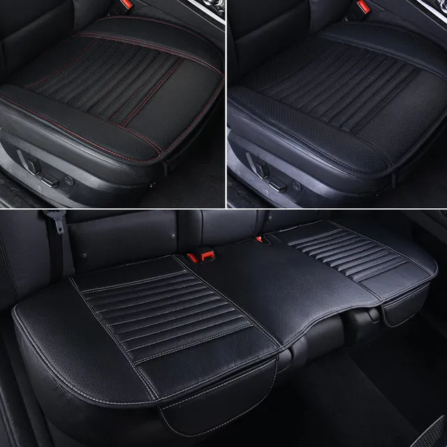 SEAMETAL PU Leather Car Seat Cover Universal Vehicle Seat Cushion Anti Slip Chair Protector Mat Waterproof Sweatproof Surface 4