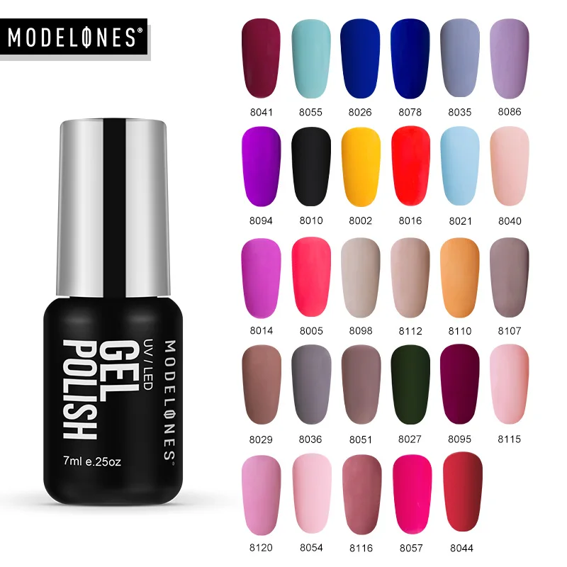 Modelones 2Pcs/Lot Matte Top Coat Gel Nail Polish Set DIY Matte Effect Led Nail Gel Varnish Kits Se