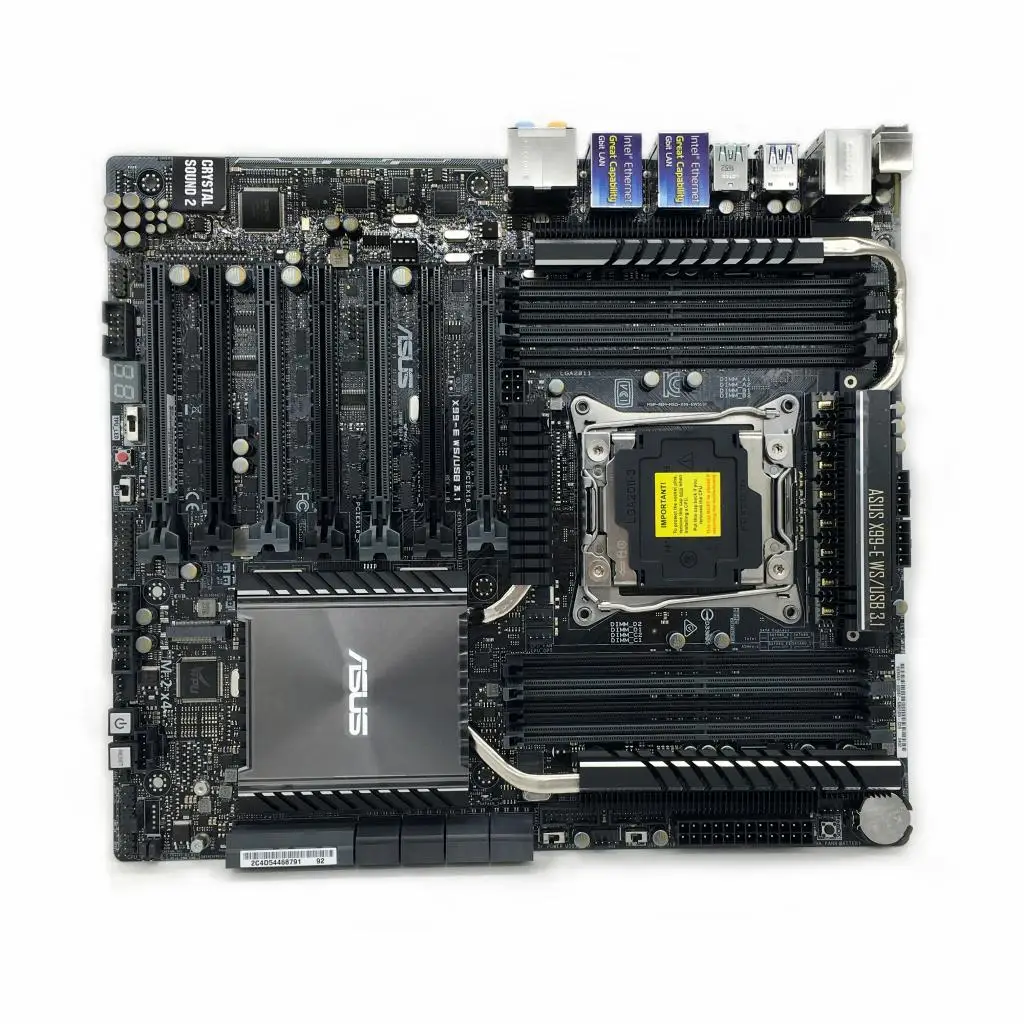 Asus X99-E WS/USB 3,1 Одиночная Рабочая материнская плата 2011pin 4way SLI б/у 90% Новинка