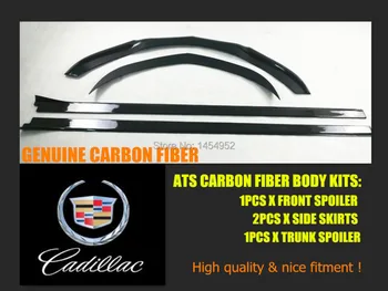 

2013 2014 ATS CARBON FIBER BODY KIT--D3 STYLE FRONT SPOILER SIDE SKIRTS SPOILER FOR CADILLAC ATS (not fit coupe) NICE QUALITY !