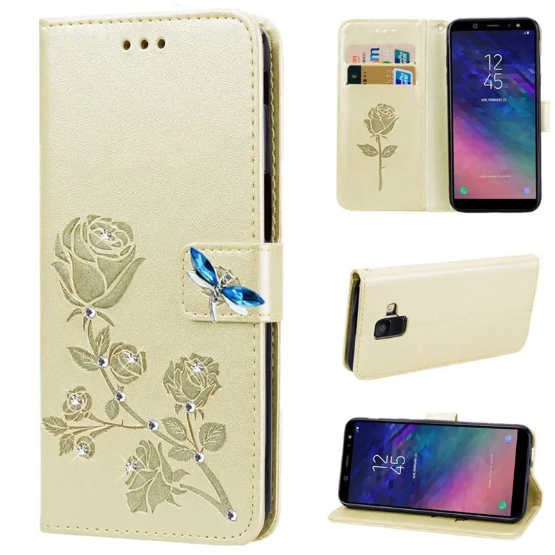 Модный Шикарный кожаный флип-чехол для Samsung Galaxy J8 2018 J2 Pro блестящий кошелек
