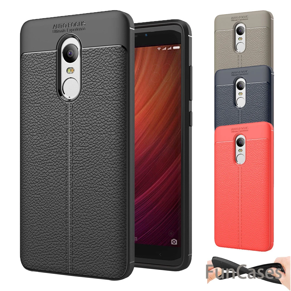 Xiaomi Redmi Note 4 Чехол 5 дюймов роскошный кожаный TPU силиконовый чехол на заднюю панель