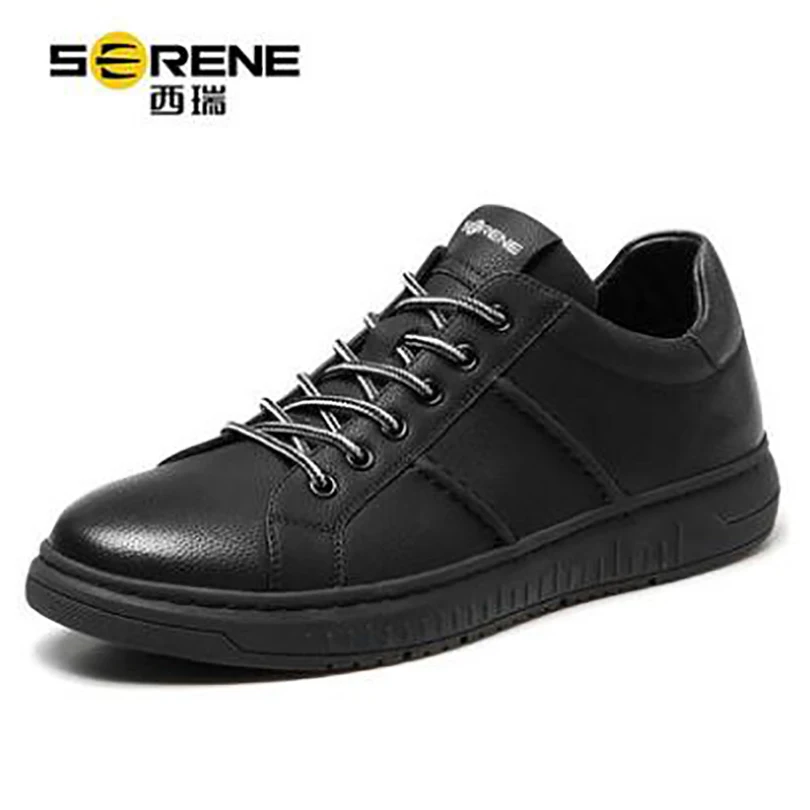 Summer Men's Shoes Casual Flat Cow Leather Lace up Comfortable Spilt Waterproof Nice Black Shoe Size38-44 for Young Men | Обувь