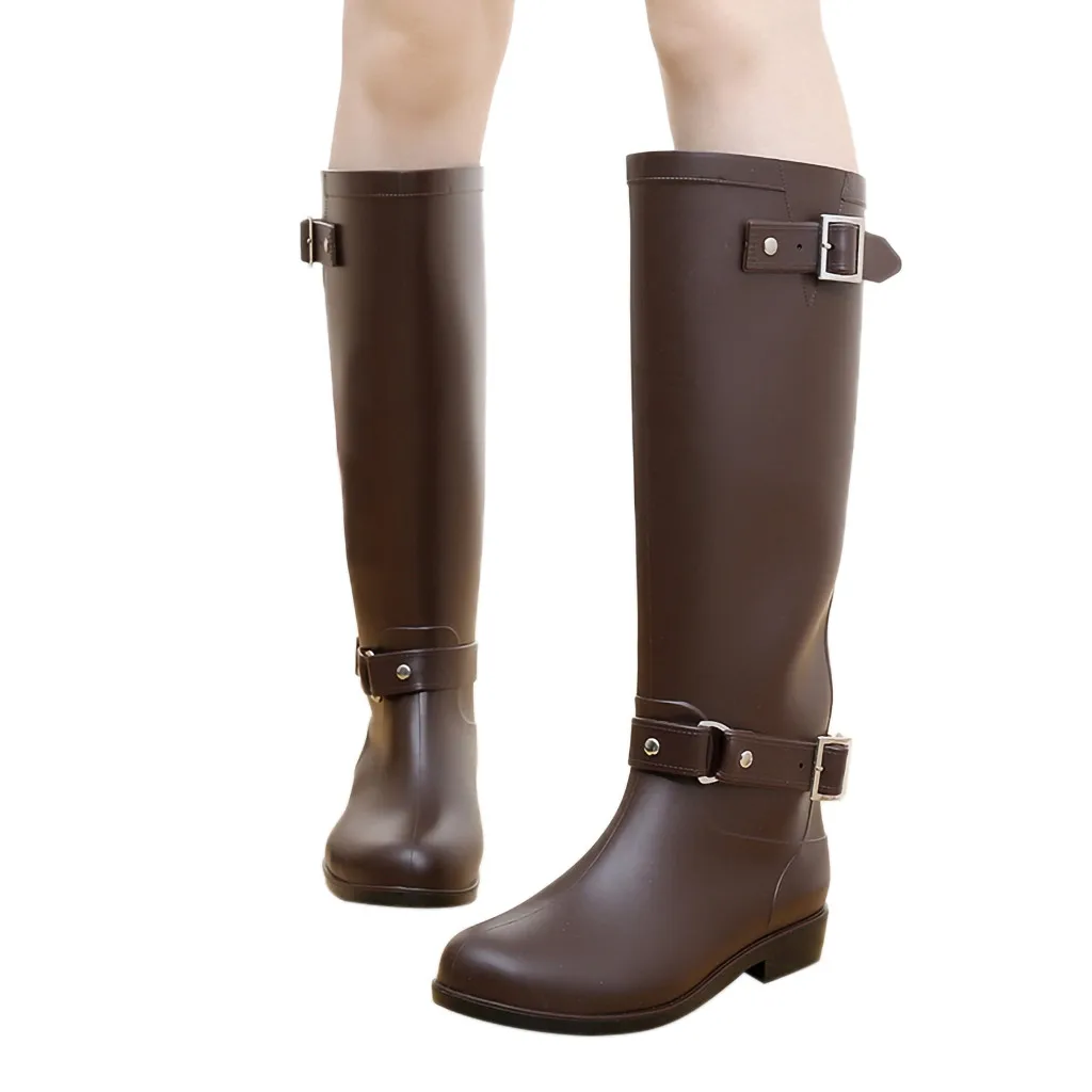 SAGACE/новые женские Модные непромокаемые сапоги женские водонепроницаемые сапоги Нескользящая длинная водонепроницаемая обувь корейские модели, сапоги для взрослых