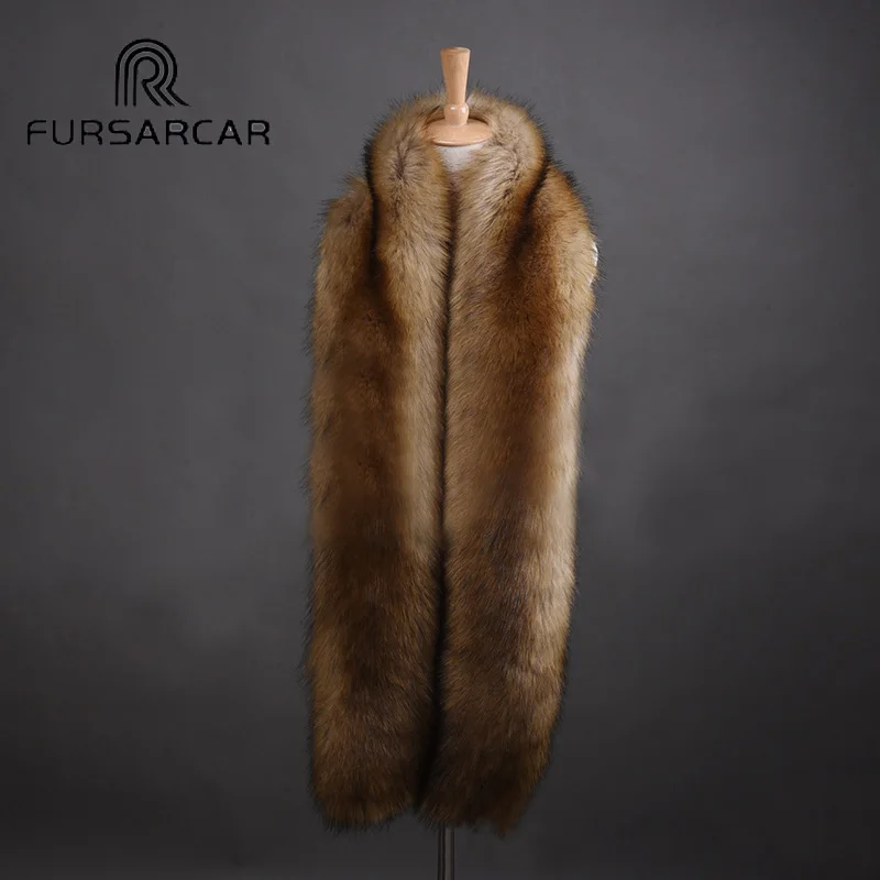 Роскошный женский шарф из искусственного меха FURSARCAR новинка 2020 зимние шарфы