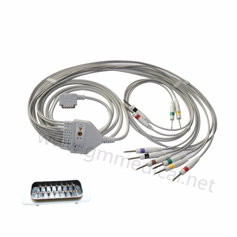 

Compatible with KANZ pc-109,pc-108,pc-110,1203,1205,IEC, 10-Lead EKG Cable Needle 3.0mm plug.