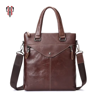 

TIANHOO leather man bags crossbody vintage casual style messenger handle bag for men Fake designer tote oil wax genuine leather