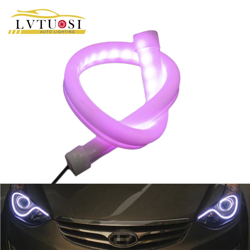 LVTUSI 2 предмета 45 см светодиодный гибкий DRL с поворотник ламповый светильник