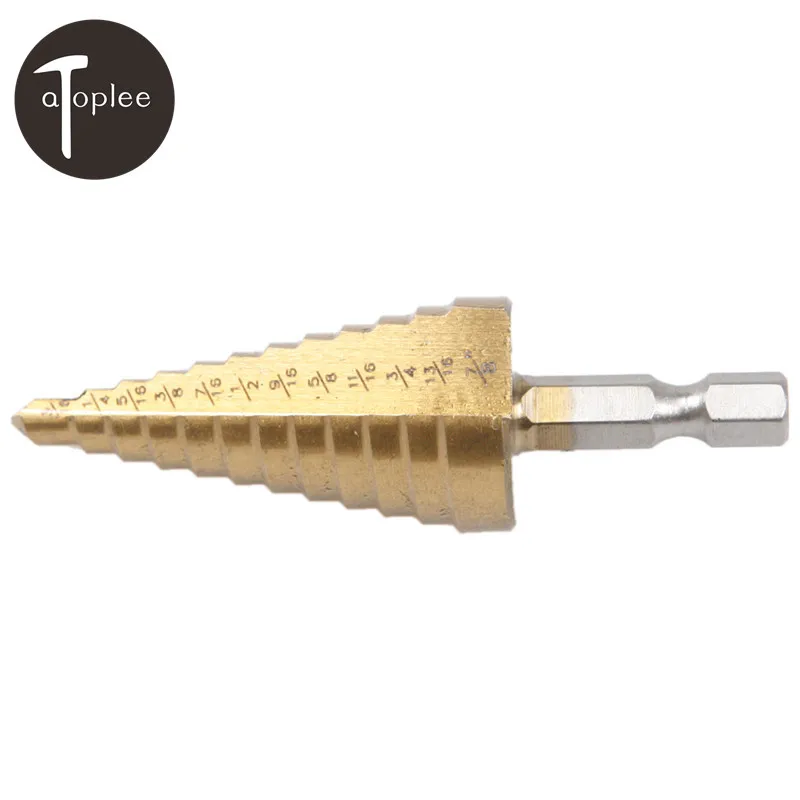 1PCS 84MM Length 3/16" to 7/8" HSS Step Drill Bit Set 12 Hole Sizes In