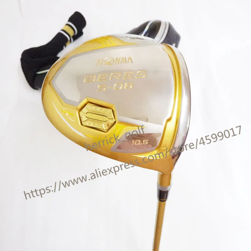 Набор для клюшек для гольфа HONMA S-06, 4 звезды, полный набор клюшек для гольфа, драйвер+ фарватер, дерево+ утюги+ клюшка, графитовый Вал, чехол, сумка