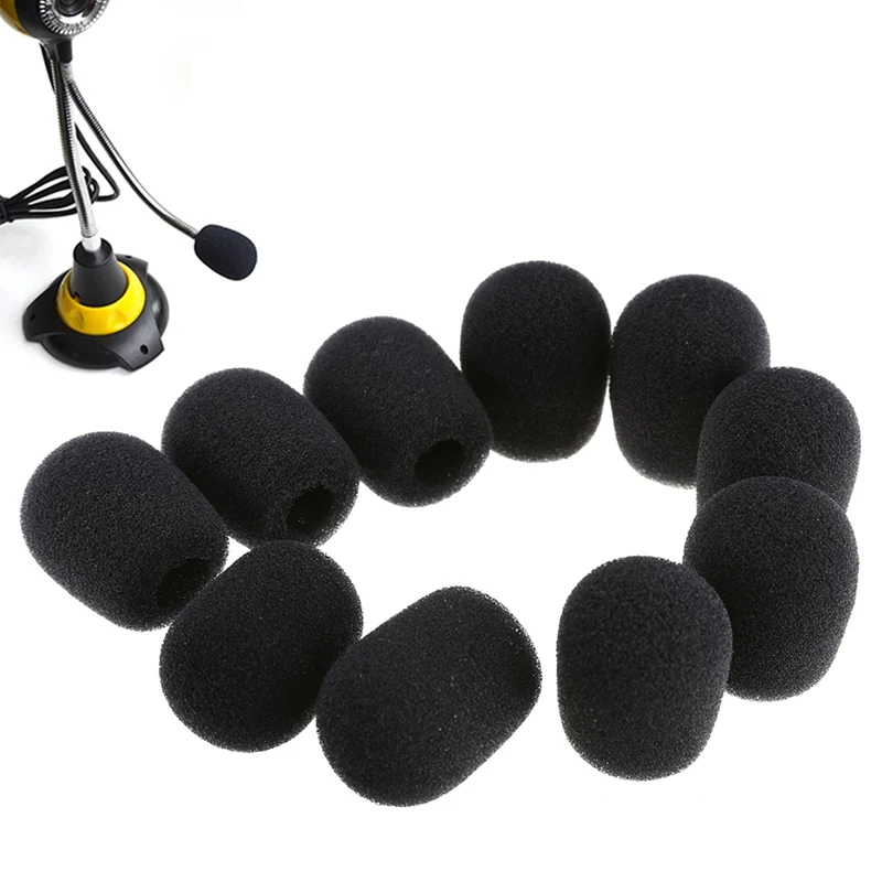 Mayitr 10Pcs/Lot Mini Microphone Headset Windscreen Cover Sponge Foam
