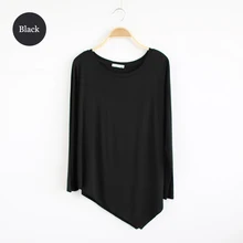 

2018 Women t Shirts Ladies Sexy Long Sleeve Pullover Casual Loose Plus Size asymmetric top blusas mujer de moda