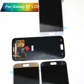 

SUPER AMOLED For samsung galaxy s7 G930 G930F replacement LCD screen Black White Gold+Tools