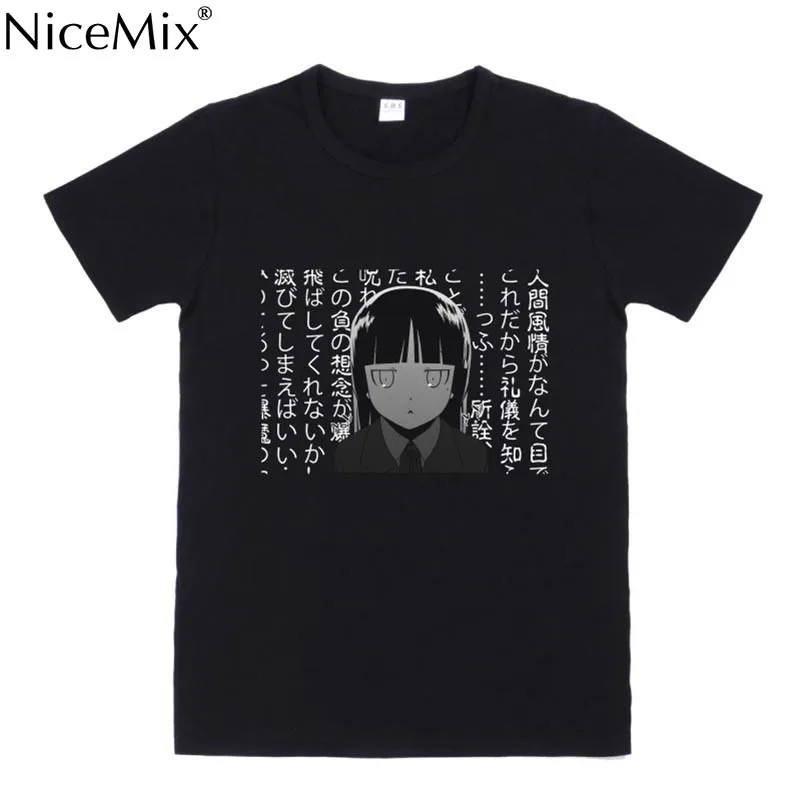 

NiceMix Summer Dark Black Female T-Shirt Japanese Harajuku Gothic Style Casual Graphic Tee Tops Kawaii Anime Print Women T Shirt