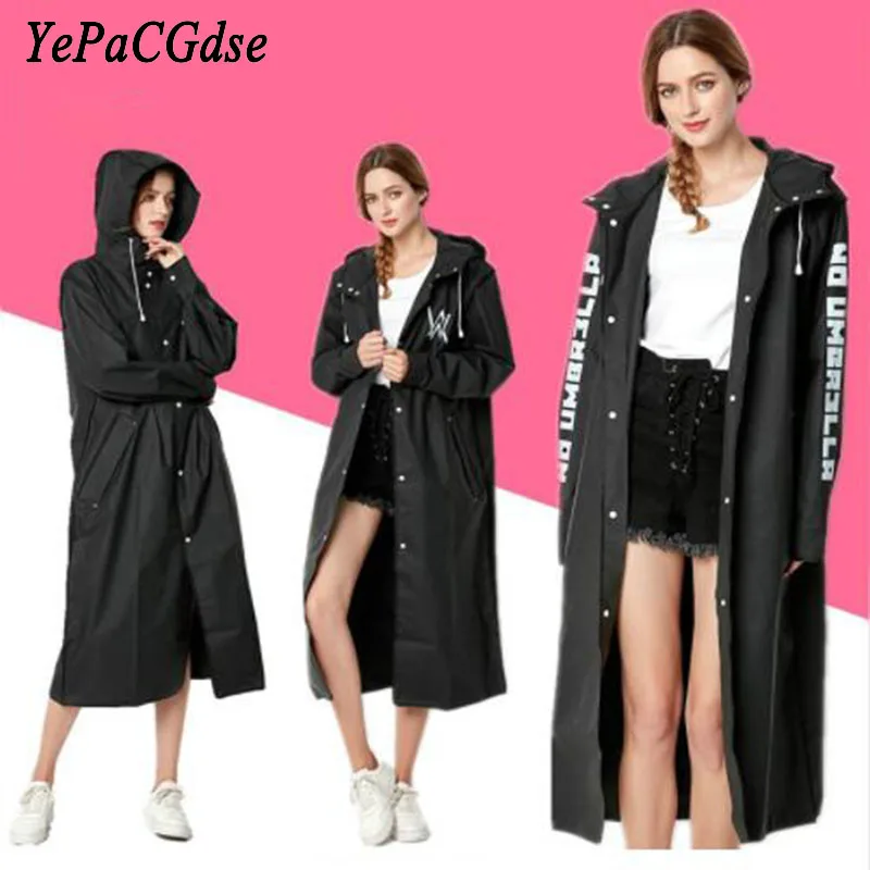 

YEPACGDSE Thicken EVA adult raincoat men and women waterproof raincoat outdoor travel camping fishing raincoat set