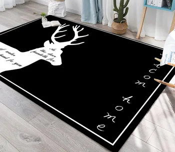 

Black And white Cartoon pattern carpet Trend 3D printed Child Rugs and carpets for Living room coffee table Rug Yoga Floor Mats