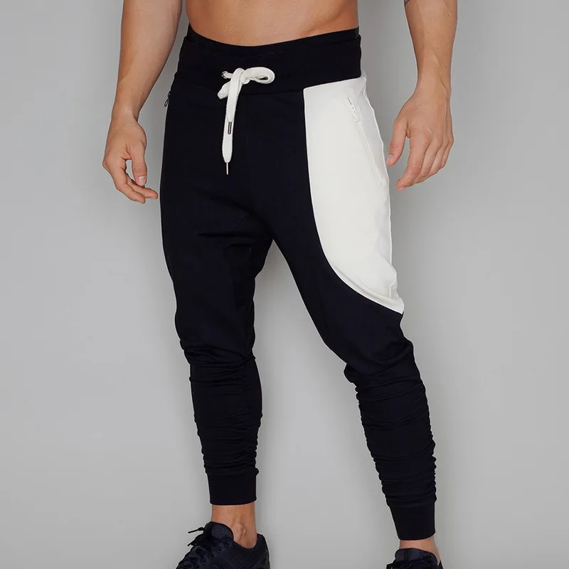 

MJARTORIA Mens Casual Loose Jogger Pants 2019 New Hip-hop Harem Pants Male Color Spliced Trousers Zipper Pocket Sweatpants