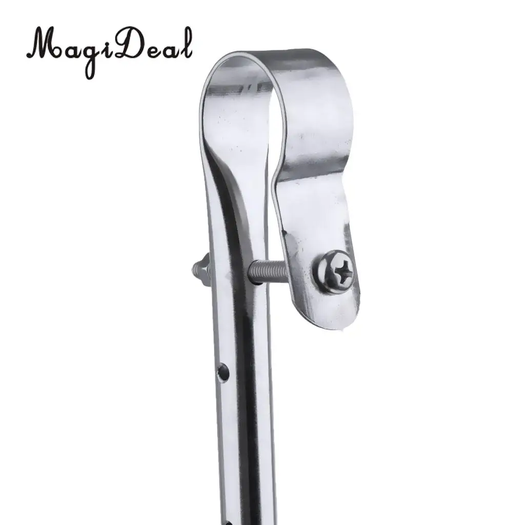 MagiDeal Stainless Steel Marine Boat Kayak 16' Rail Mount Flag Staff Pole - Silver