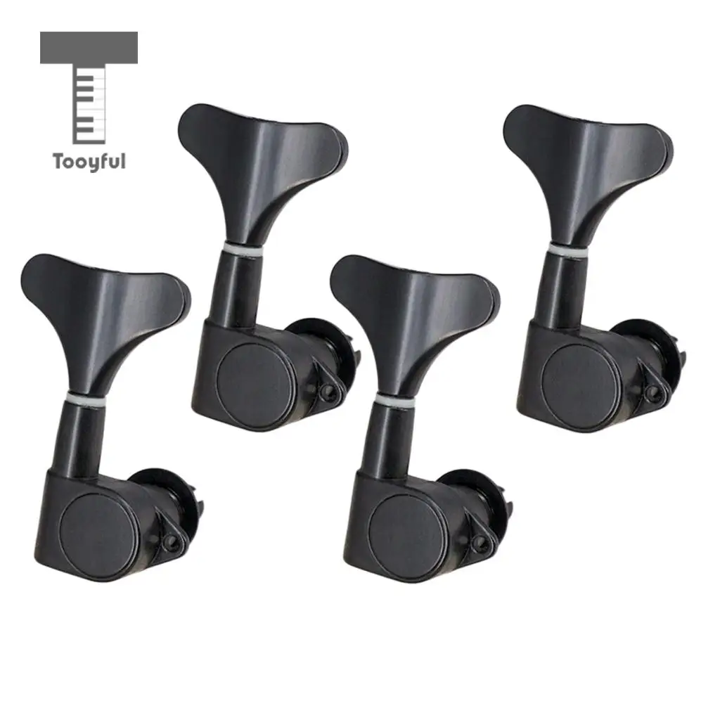 Tooyful Electric Bass String Tuning Peg Tuner Sealed Fish Tail Button for 4/5/6 String Bass