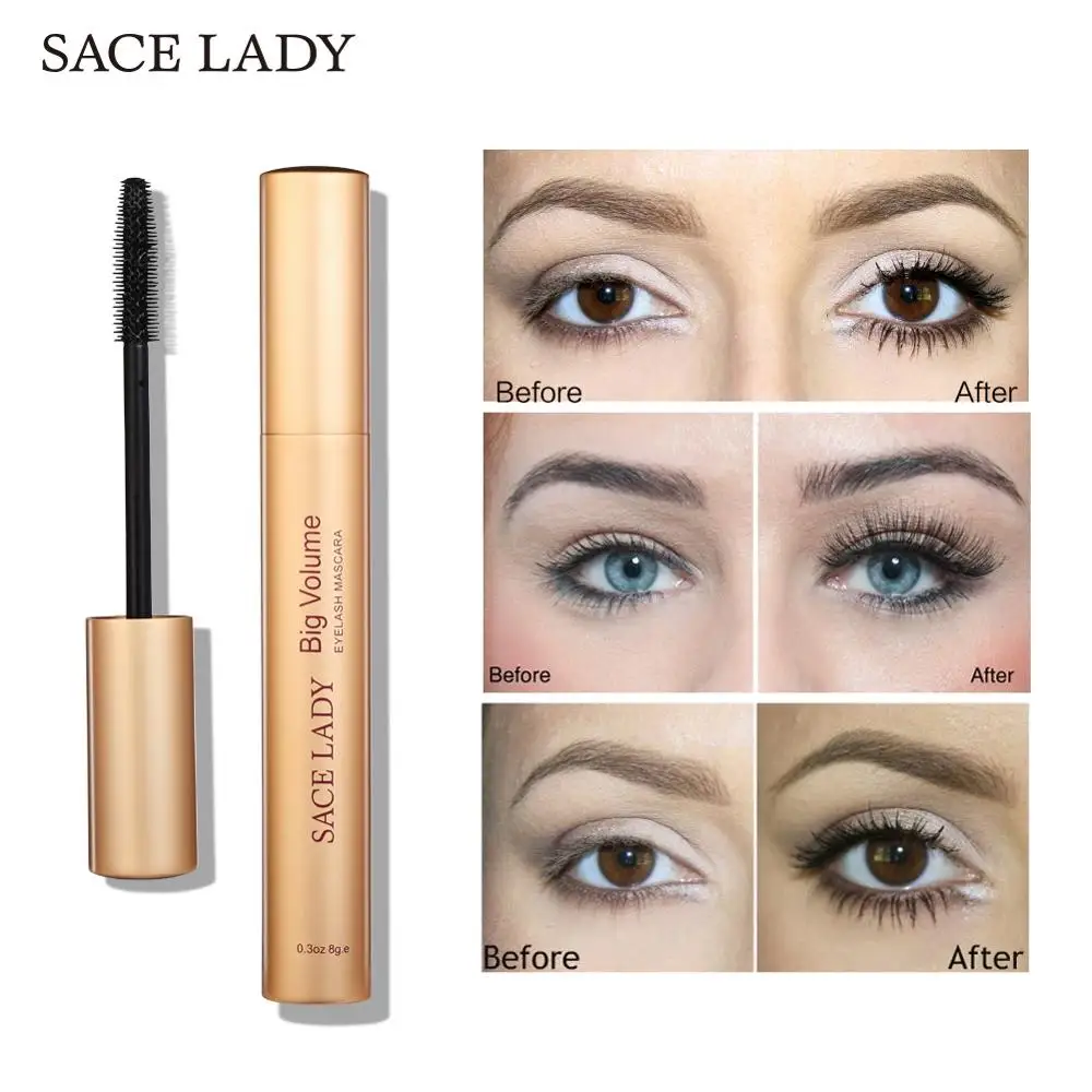 Тушь для ресниц SACE LADY с завитками макияжа густые черные ресницы удлиняющие