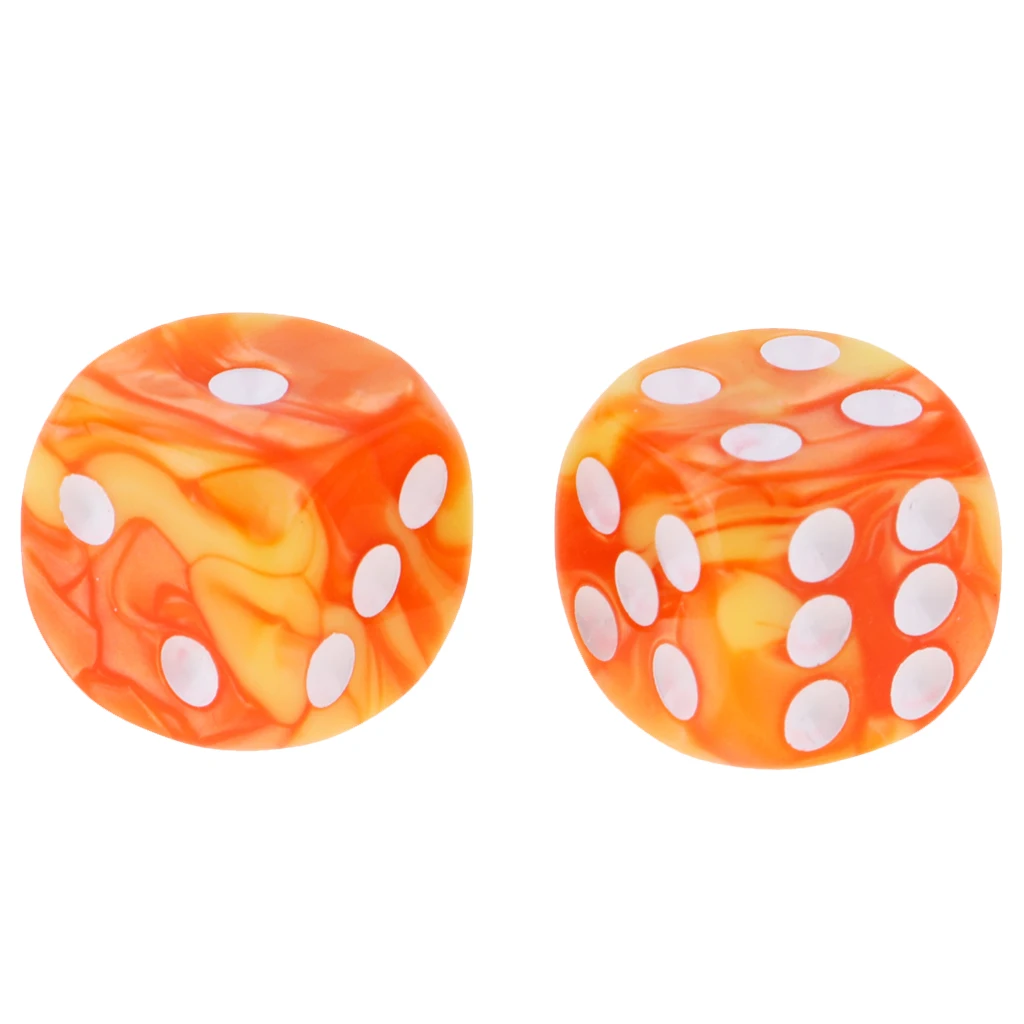 MagiDeal 10pcs 6-Sided Dice Set Bright Colors 16 mm Dice Game Multi-Sided Dice for Board Games Casino Gifts Teaching