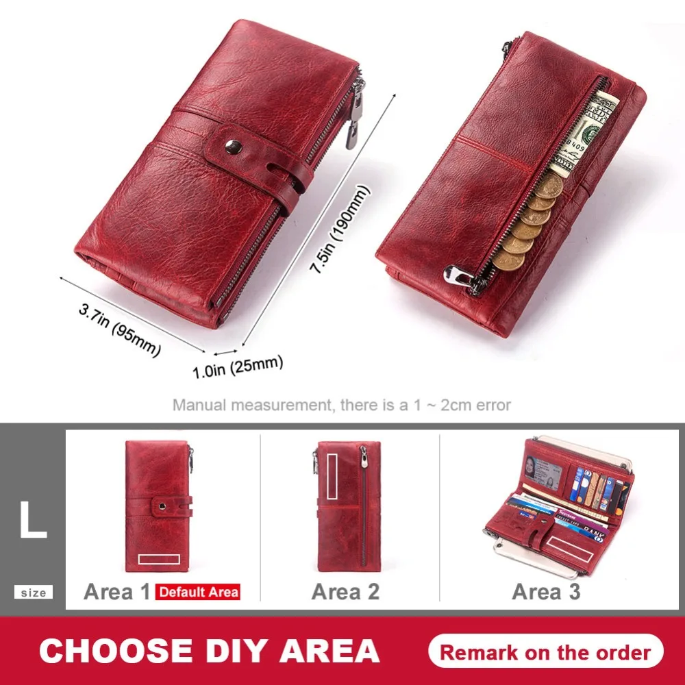 Дешево GZCZ, новинка, Женский кошелек из натуральной кожи, длинный, на молнии, Дамский удобный кошелек, карман для сотового телефона, зажим для денег, ...