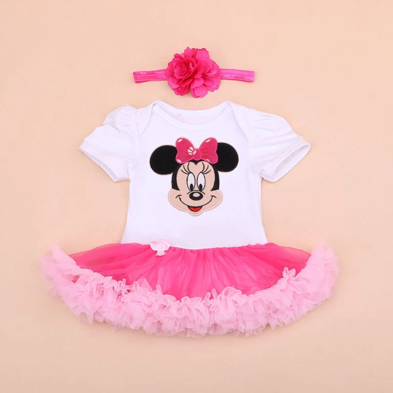 Tutu Skirt Newborn Baby Girls Leopard Outfit Ruffle Long Sleeve Bodysuit Headband Princess Dress Set of 3