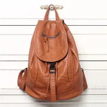 2016 Famous Brands High-grade Leather Backpacks Designer Washed Leather Bag Backpack vintage Shoulder Bag for Girls W14