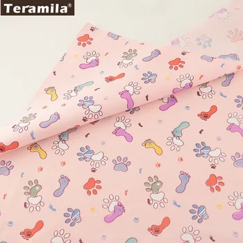 

Teramila Cotton Fabric Twill Fat Quarter Soft Material Bed Sheet Bedding Light Pink Cartoon Designs Quilting Patchwork