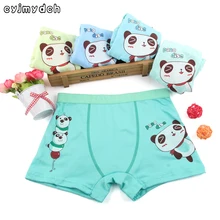Трусы для мальчиков с рисунком панды; детское нижнее белье для подростков; шорты; трусы-боксеры для мальчиков; детские трусы; детская одежда; 5 шт./партия
