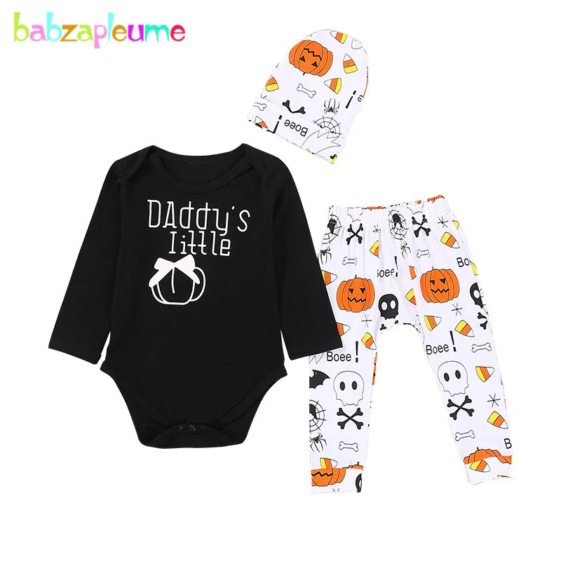 3piece/halloween Outfits Baby New Born Clothes Set Cute Cotton Girls