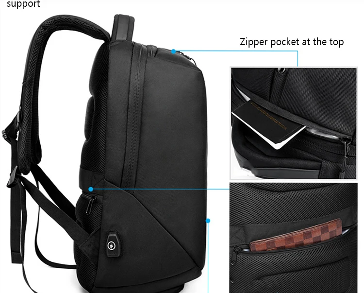 Usb зарядка Рюкзак Модный высококачественный мужской Противоугонный рюкзак сумка для ноутбука 15,6 дюймов водонепроницаемая дорожная сумка с Сумка для обуви